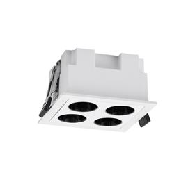 M9130  Blau Linear Recessed Spotlight 4 Light, 10W LED, 3000K, 750lm, Cut Out: L:70mm x W:70mm, White, Driver Included